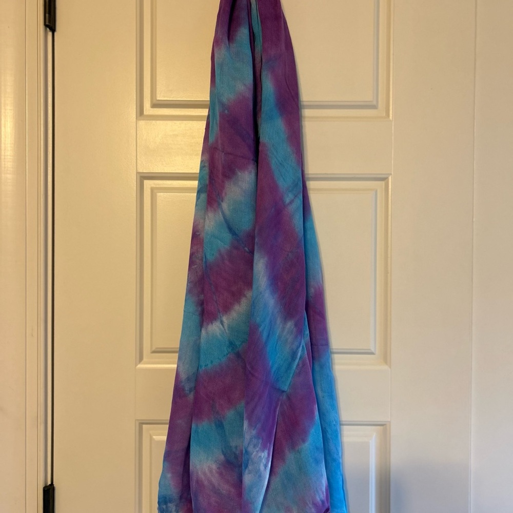 Gypsy 05 Tie-Dye Scarf in Purple and Blue
